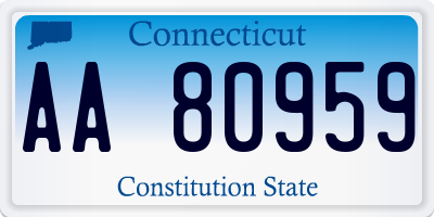 CT license plate AA80959