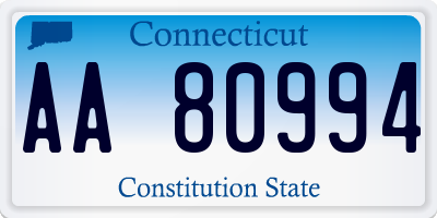 CT license plate AA80994