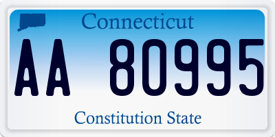 CT license plate AA80995