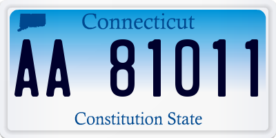 CT license plate AA81011