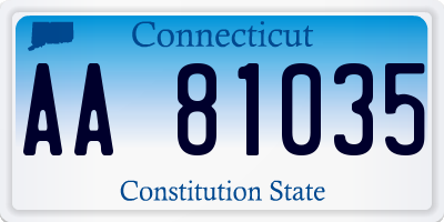 CT license plate AA81035