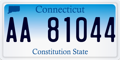 CT license plate AA81044