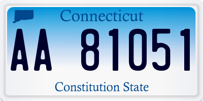 CT license plate AA81051