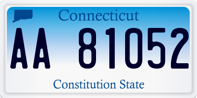 CT license plate AA81052