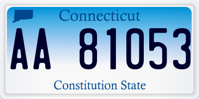 CT license plate AA81053