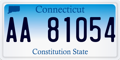 CT license plate AA81054