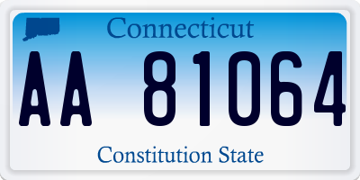 CT license plate AA81064