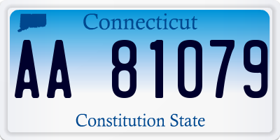 CT license plate AA81079