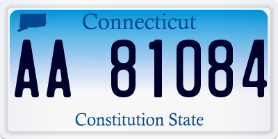 CT license plate AA81084