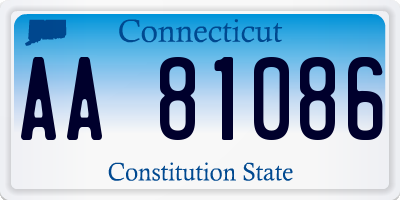 CT license plate AA81086