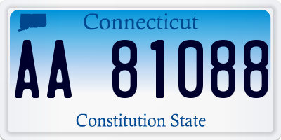 CT license plate AA81088