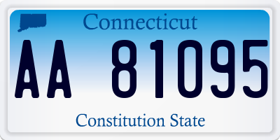 CT license plate AA81095