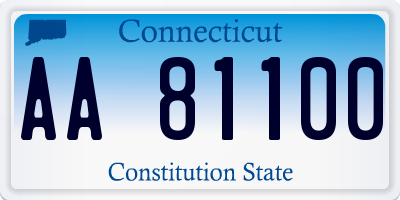 CT license plate AA81100