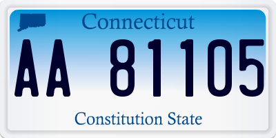 CT license plate AA81105