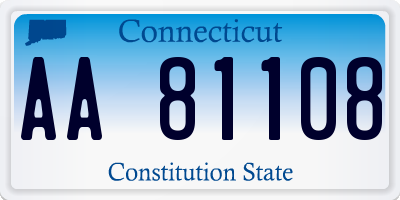 CT license plate AA81108