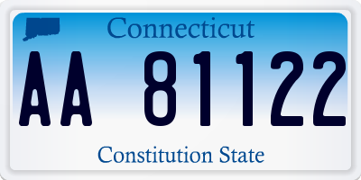 CT license plate AA81122