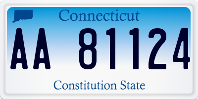 CT license plate AA81124