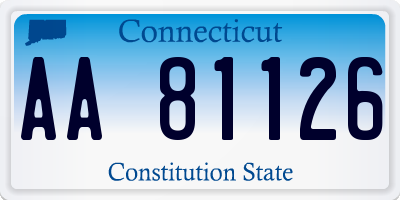 CT license plate AA81126