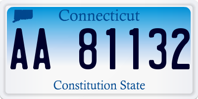 CT license plate AA81132