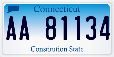 CT license plate AA81134