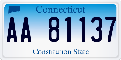 CT license plate AA81137