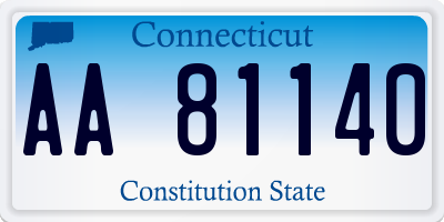 CT license plate AA81140