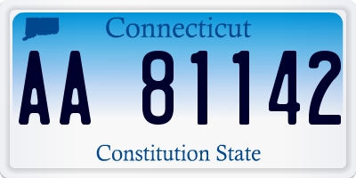 CT license plate AA81142