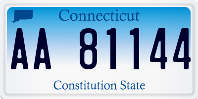 CT license plate AA81144