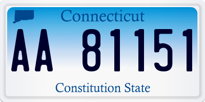 CT license plate AA81151