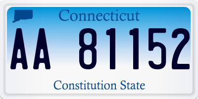 CT license plate AA81152