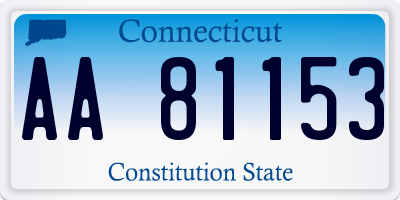 CT license plate AA81153