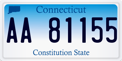 CT license plate AA81155