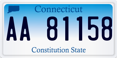 CT license plate AA81158