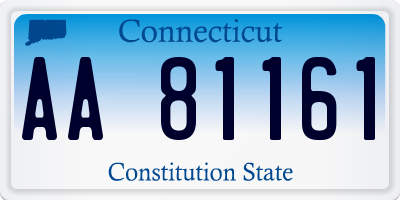 CT license plate AA81161