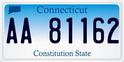 CT license plate AA81162