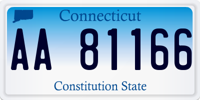 CT license plate AA81166