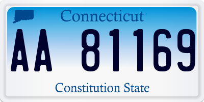 CT license plate AA81169