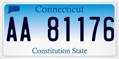 CT license plate AA81176