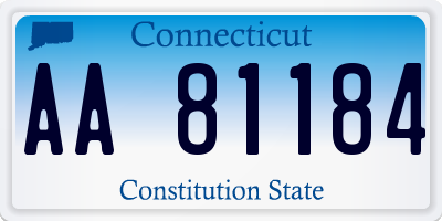 CT license plate AA81184