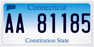 CT license plate AA81185