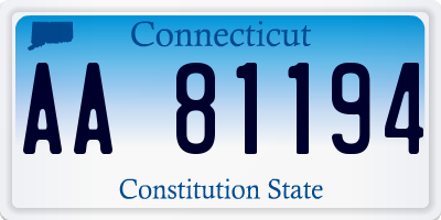 CT license plate AA81194