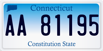 CT license plate AA81195