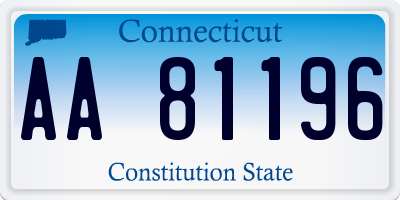 CT license plate AA81196