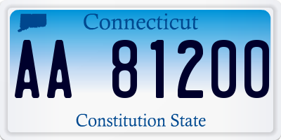 CT license plate AA81200