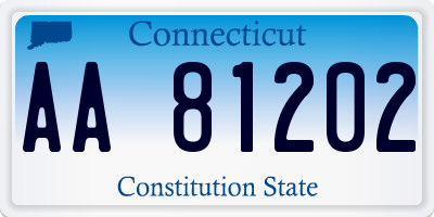 CT license plate AA81202