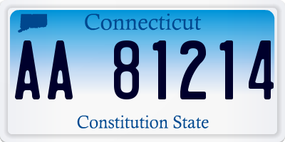 CT license plate AA81214