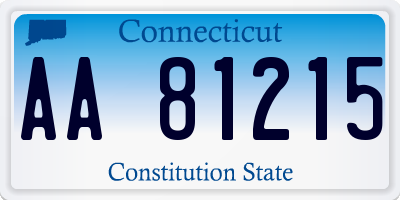 CT license plate AA81215