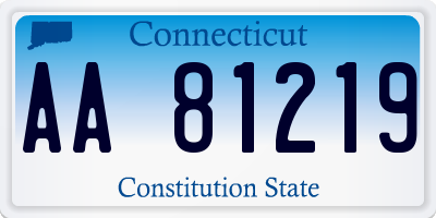 CT license plate AA81219