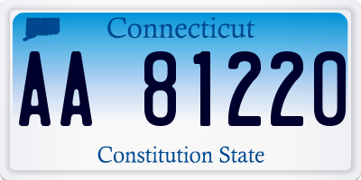 CT license plate AA81220