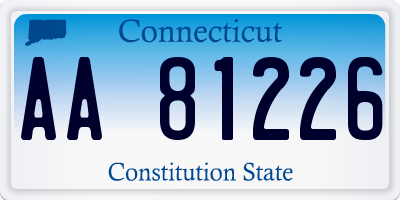 CT license plate AA81226